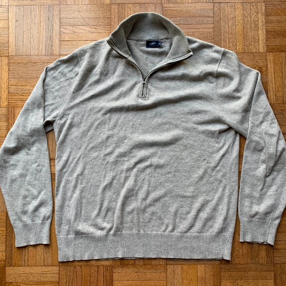 J. Crew Other - J. Crew Men's Light Gray Zip Pullover Sweater, M.